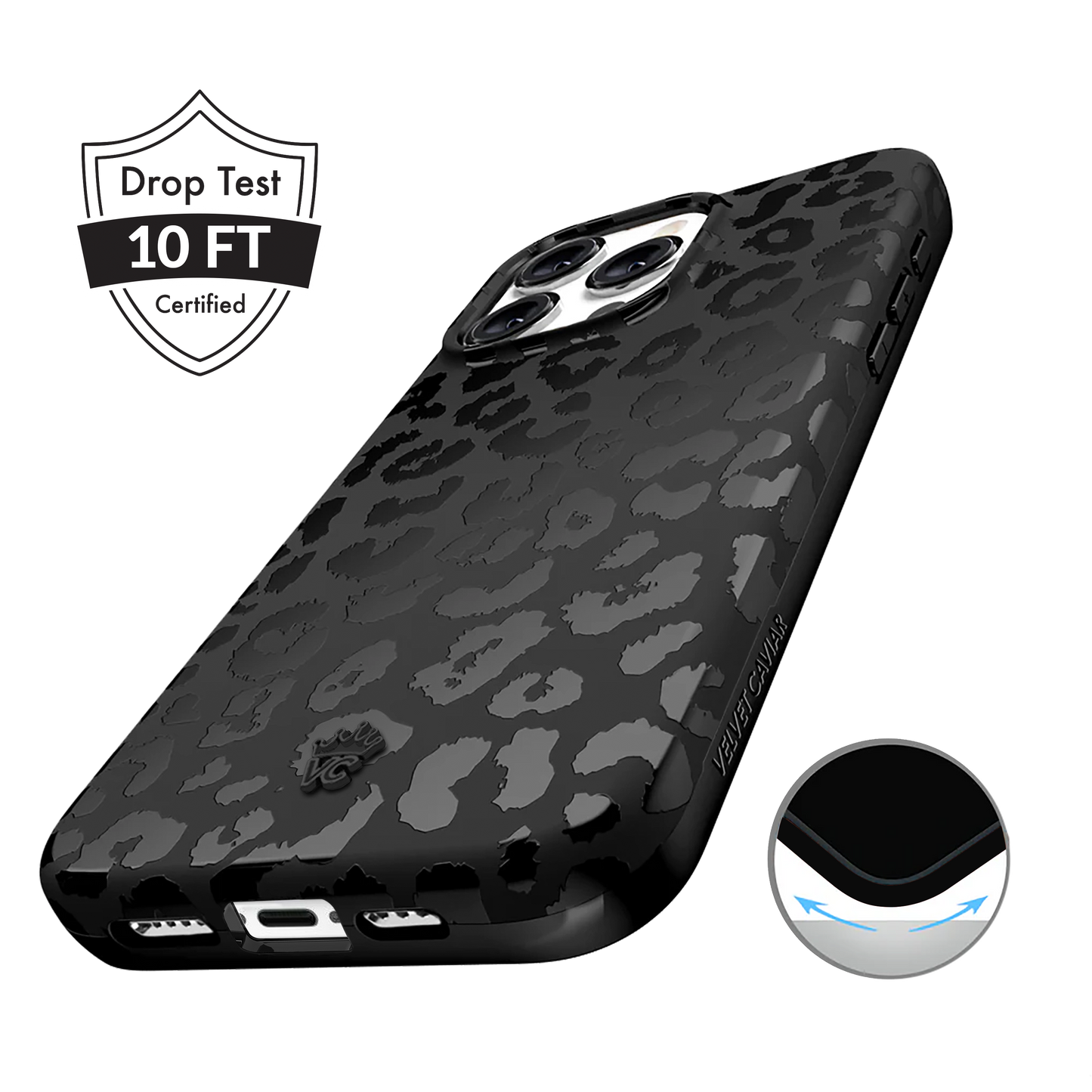 Black Leopard MagSafe iPhone 16 Pro Max Case