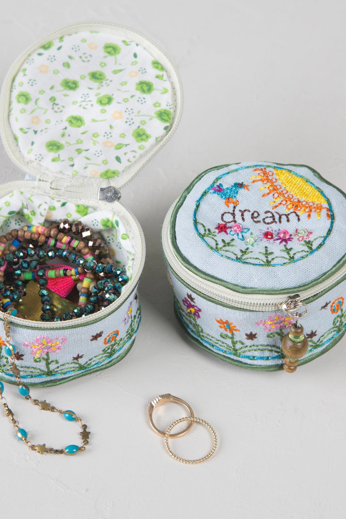 Natural Life Embroidered Jewelry Case- Your choice of 5 designs