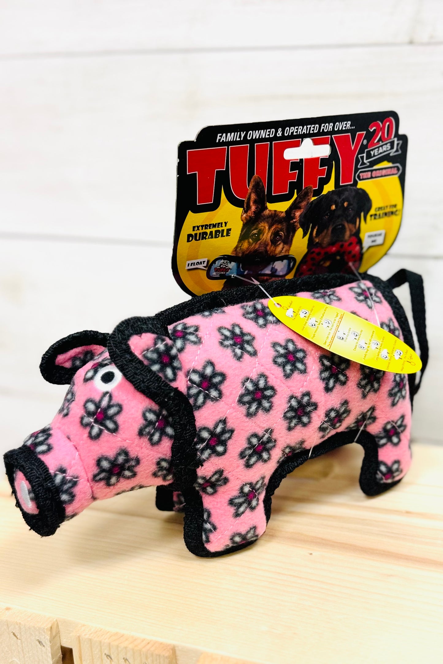 Tuffy Jr Barnyard Pig, Durable, Tough, Squeaky Dog Toy