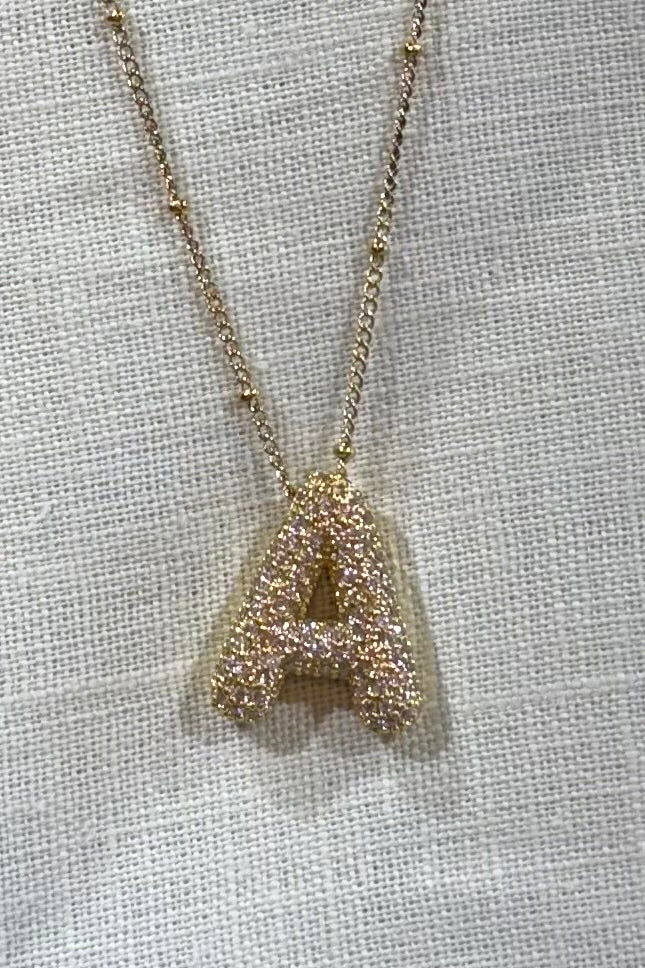 Alex Carol Bubble Letter Necklace