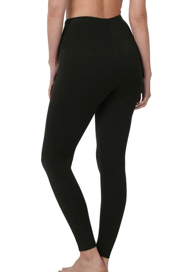 Black Premium Cotton and Spandex Leggings