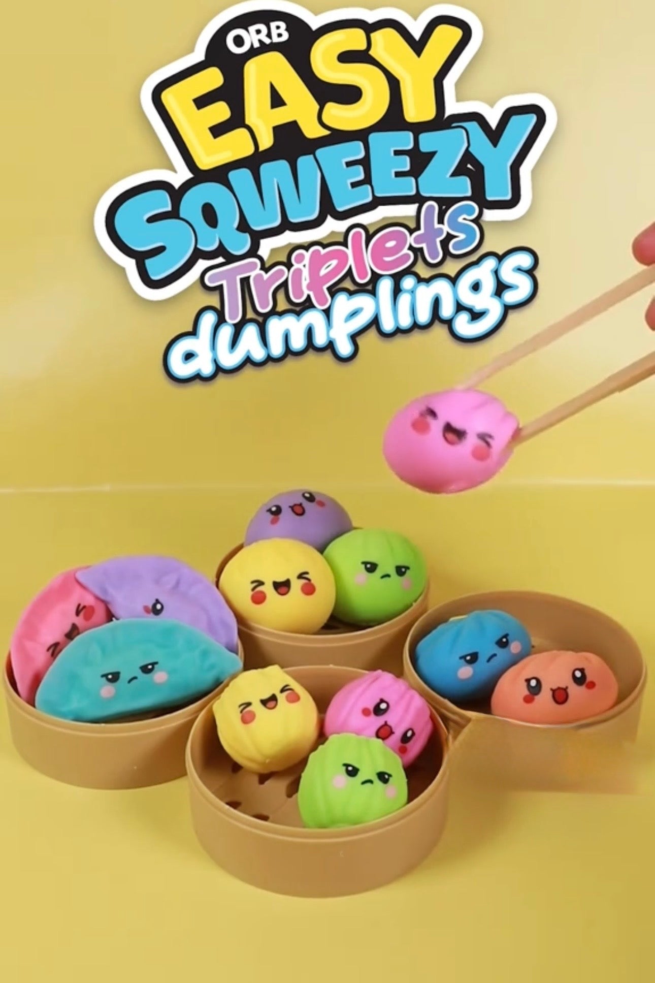 ORB Easy Sqweezy Dumplings Triplets Squishy