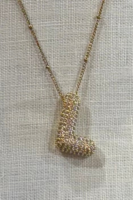 Alex Carol Bubble Letter Necklace