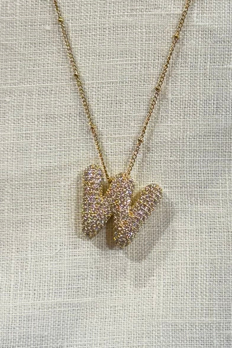 Alex Carol Bubble Letter Necklace
