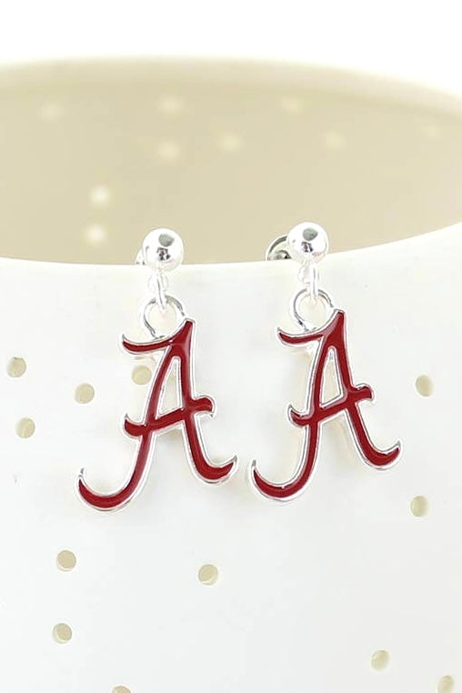 Alabama Enamel Logo Earring