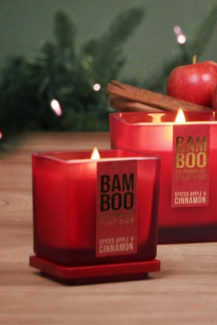 Spiced Apples and Cinnamon Bamboo Eco-Friendly Soy Candle