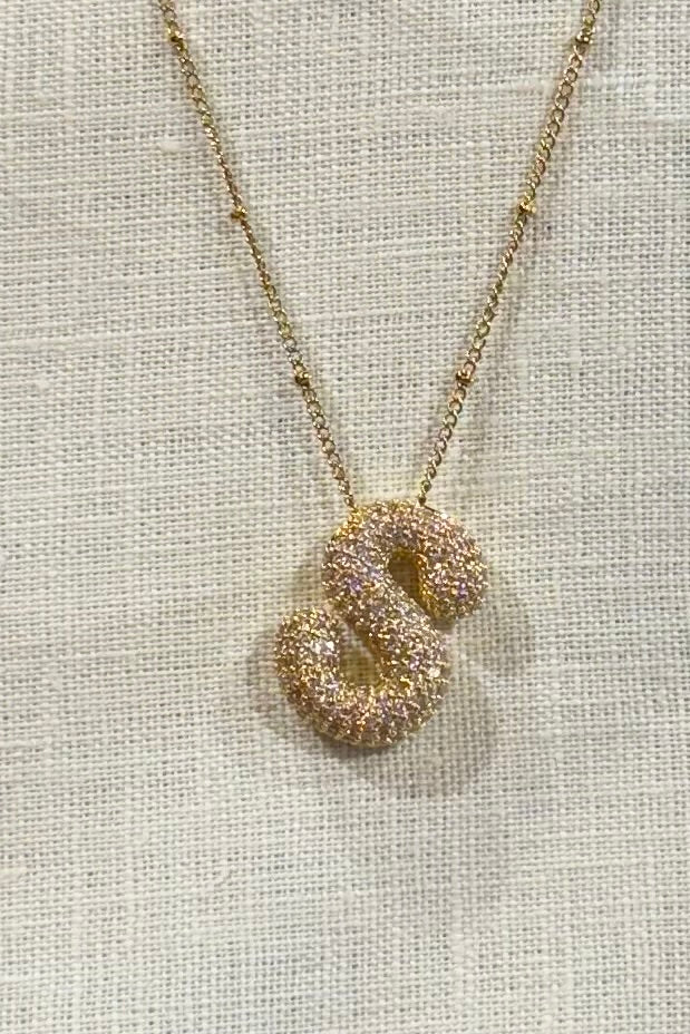 Alex Carol Bubble Letter Necklace