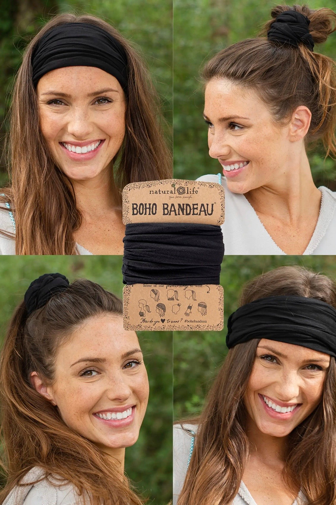 Natural Life Boho Bandeau Headband in Cream