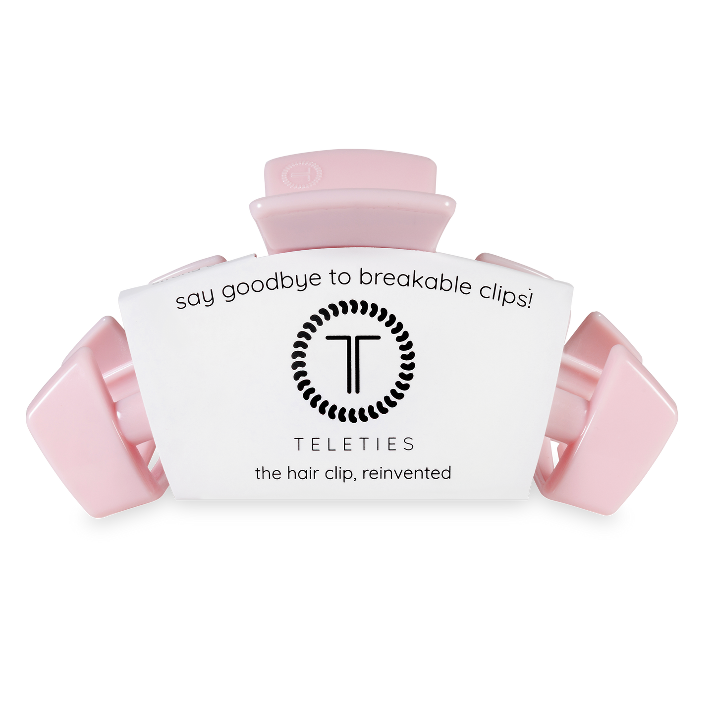 Teleties Classic Hair Clip | Large | Pink Ribbon Power