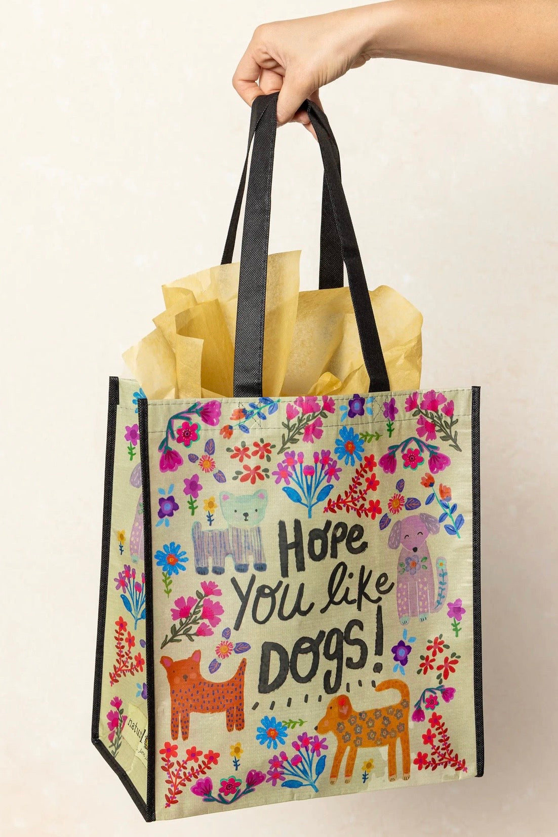 XL Natural Life Happy Bag- Hope You Like Dogs