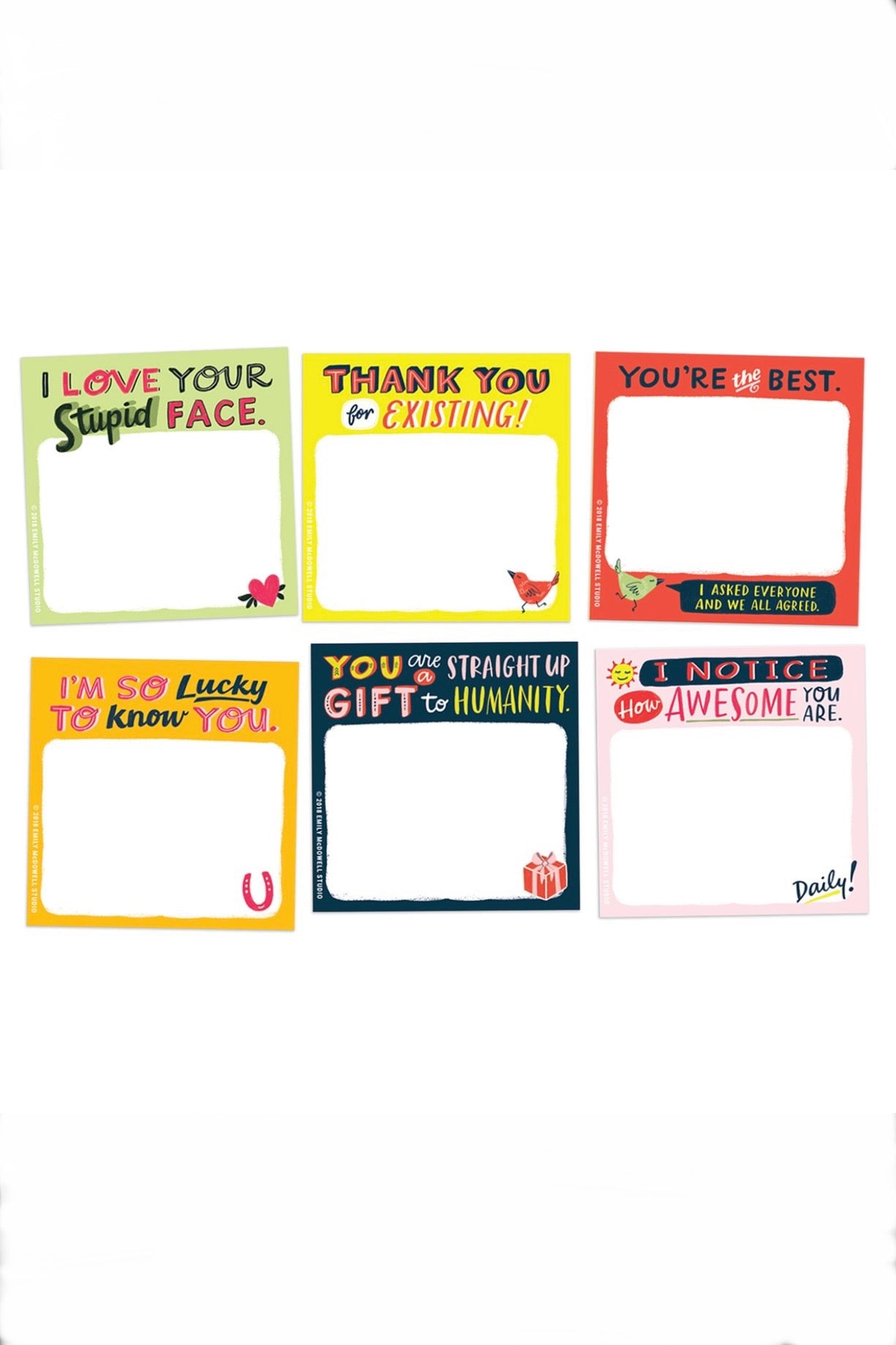 Thank You For Existing Sticky Note Set by Em & Friends