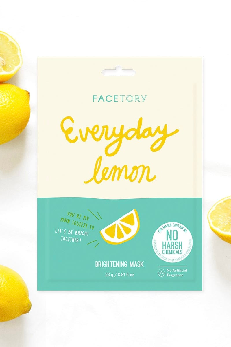 FaceTory Everyday Lemon Brightening Sheet Mask- Korean Beauty