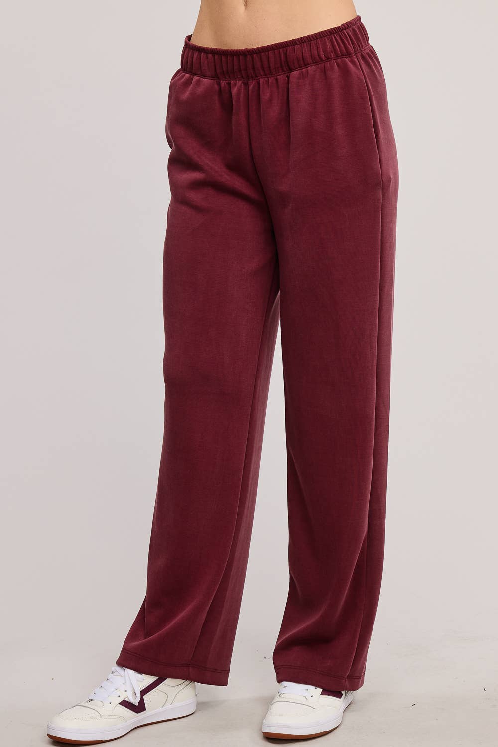 Burgundy Margo Scuba Pants by Charlotte Avery
