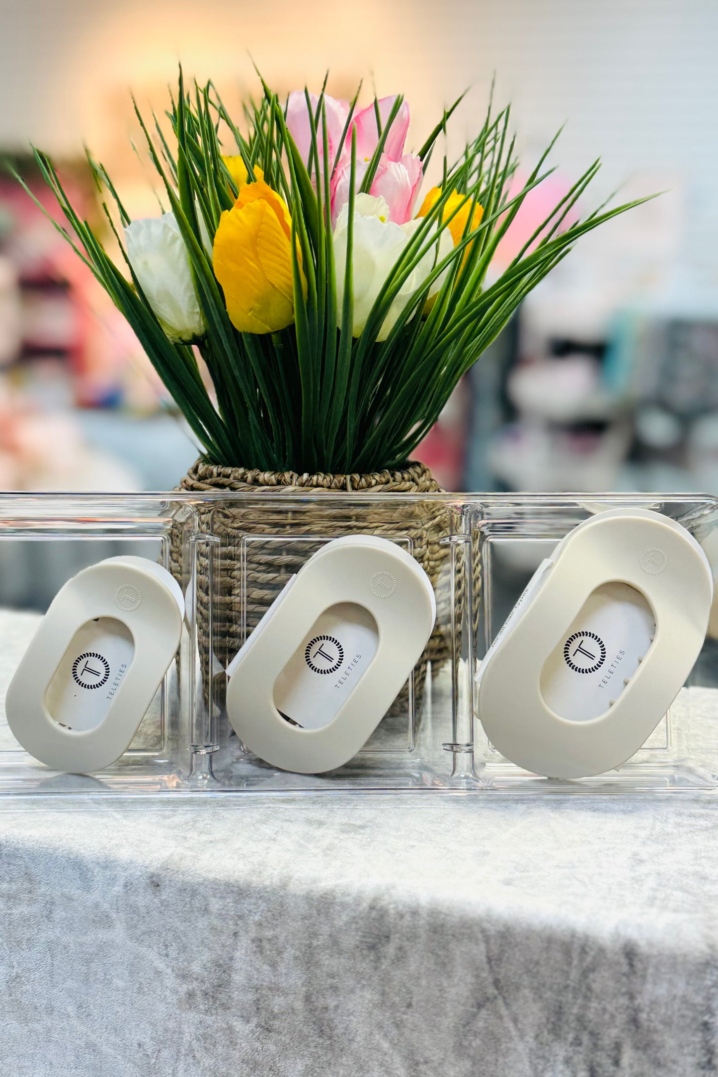 Teleties Toasted Flat Round Hair Clip (Choose your size.)