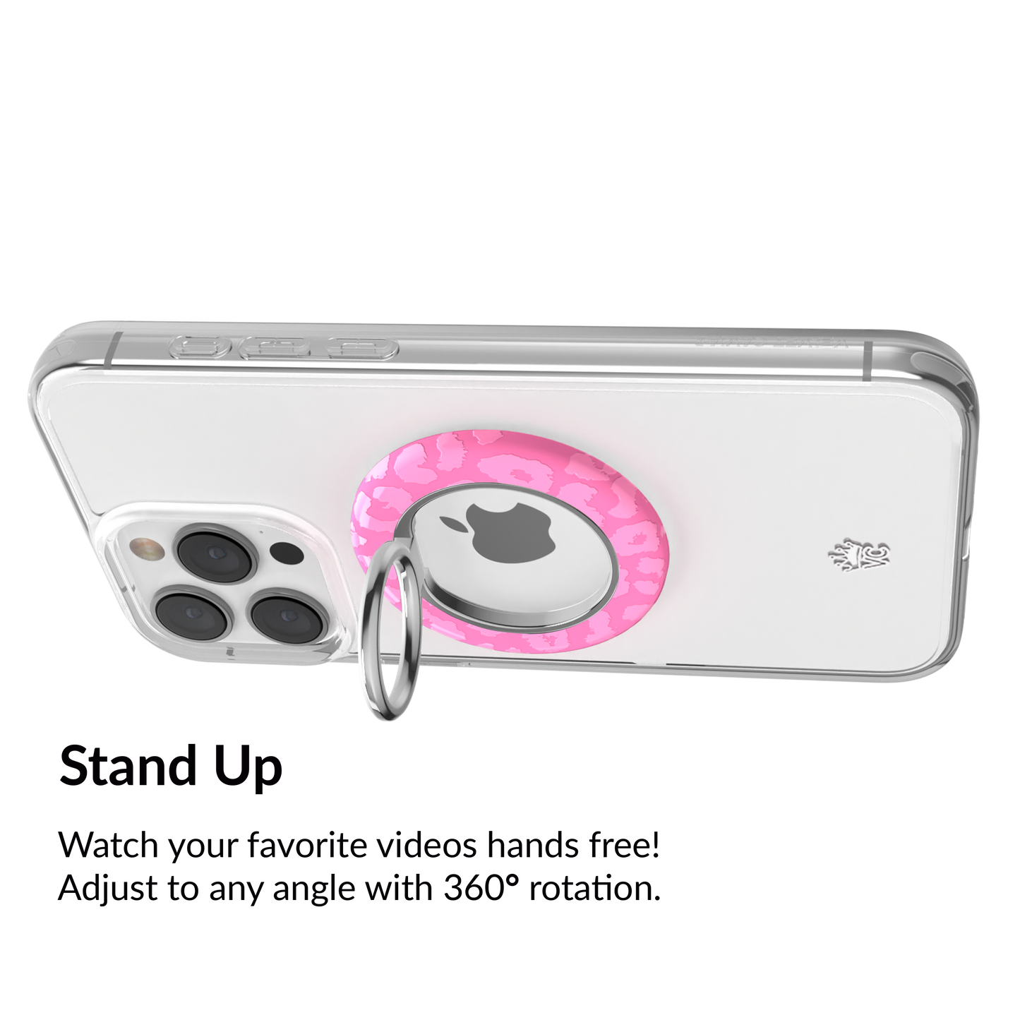 Hot Pink Leopard MagSafe Grip Ring