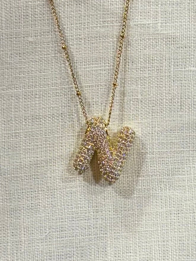 Alex Carol Bubble Letter Necklace