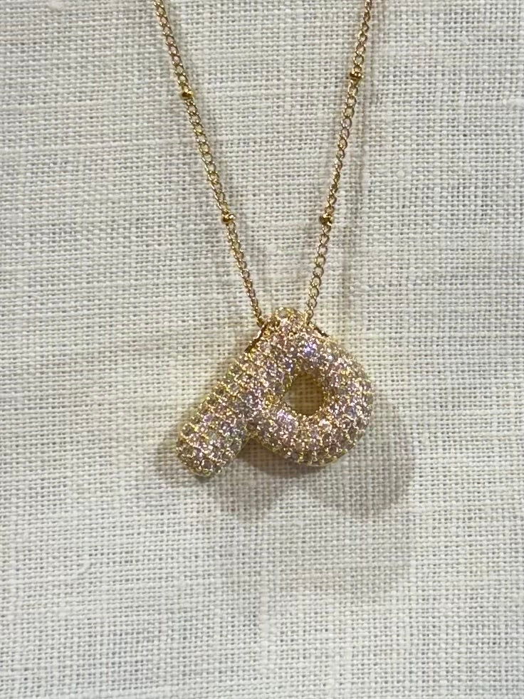 Alex Carol Bubble Letter Necklace
