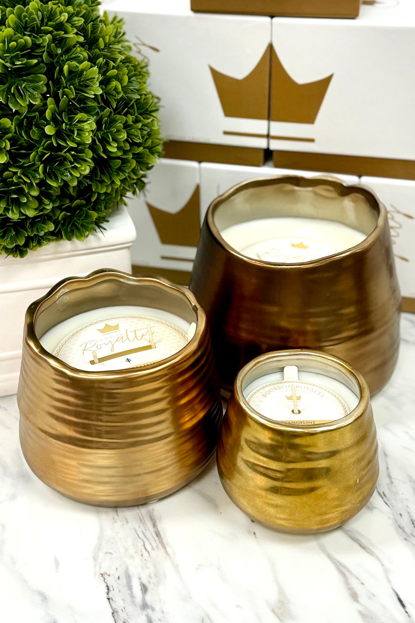 Bourbon Royalty Midas Gold Candle (Choose from 8 Fragrances & 3 sizes)