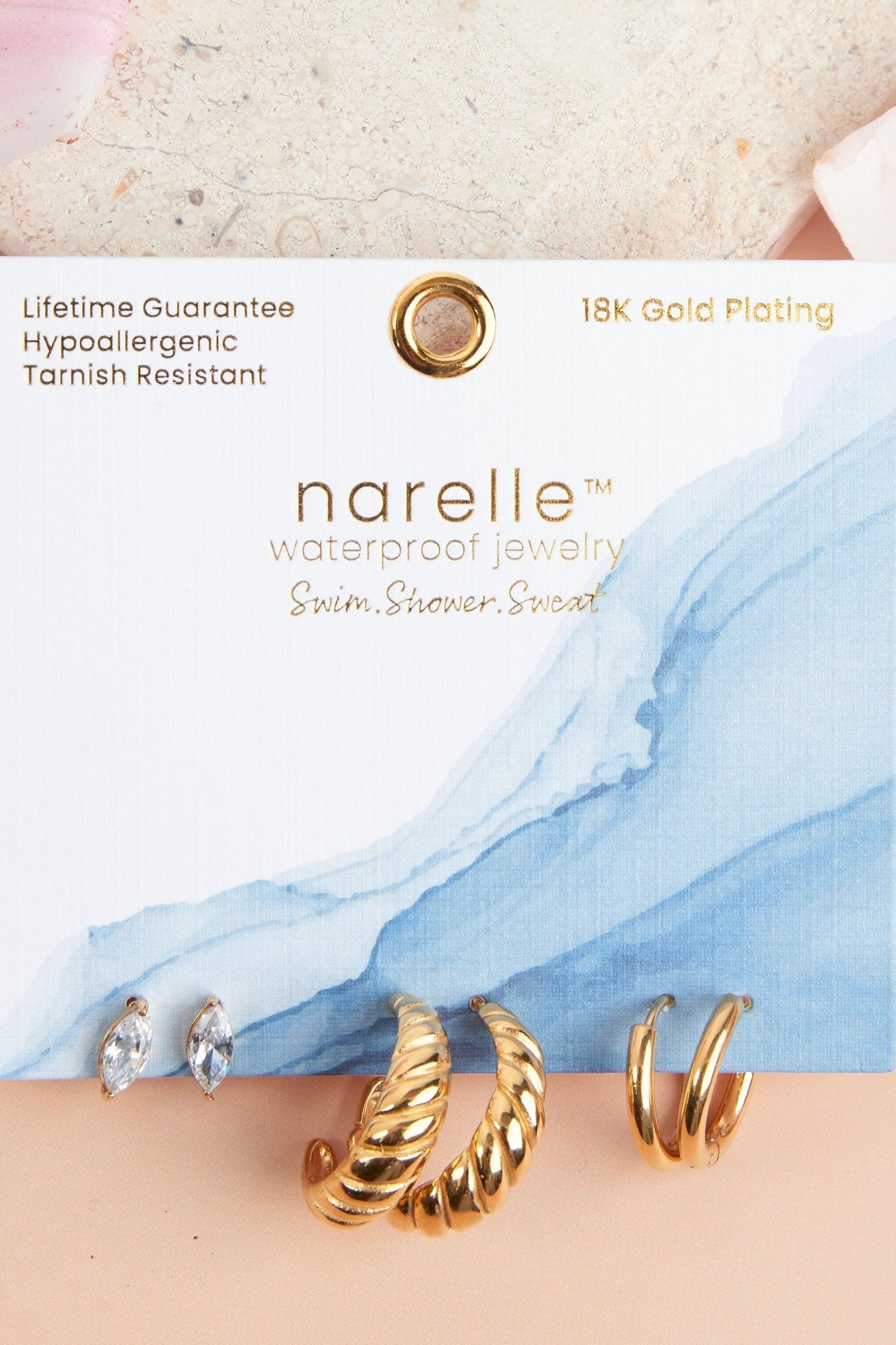 Narelle Waterproof Jewelry- Earrings Collection