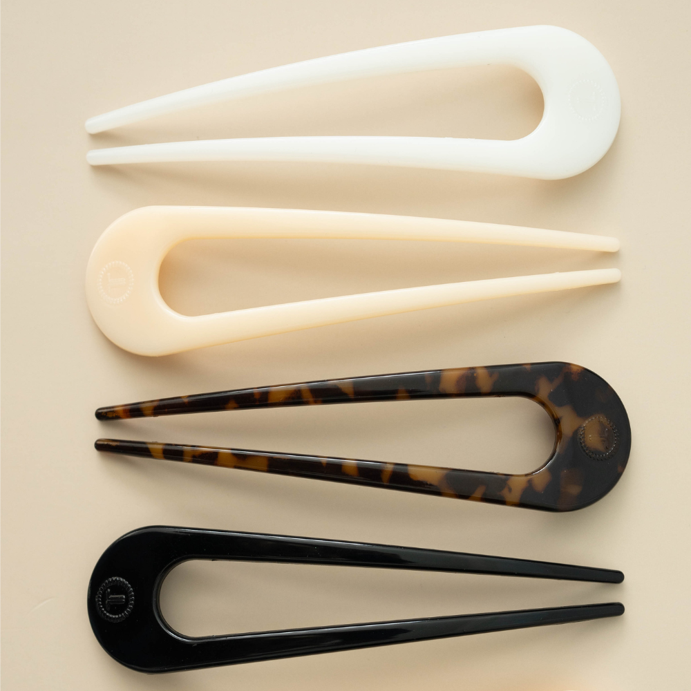 Teleties French Hair Pin- Coconut White