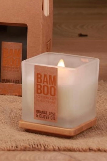Orange Zest and Clove Bamboo Eco-Friendly Soy Candle