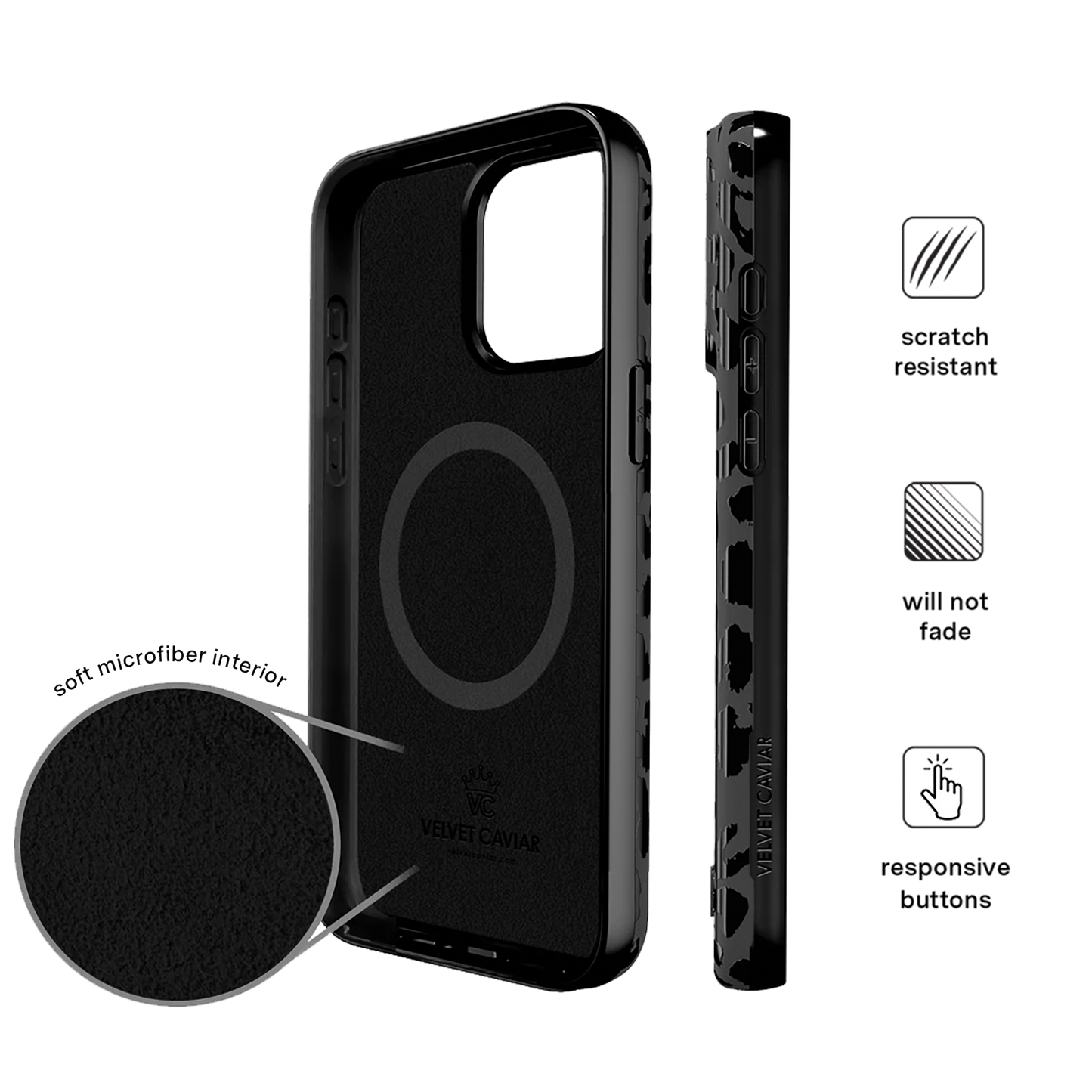 IPhone 15 Pro Max MagSafe Case-Black Leopard