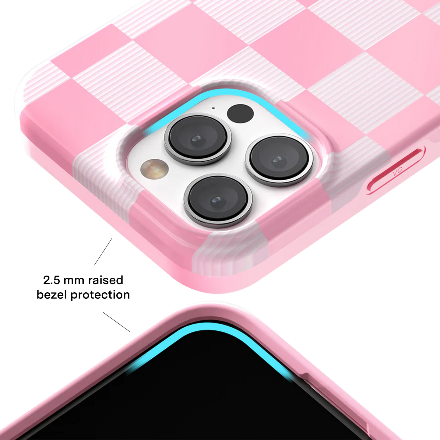 Pink Vibe Checkered MagSafe iPhone 15 Pro Max Case