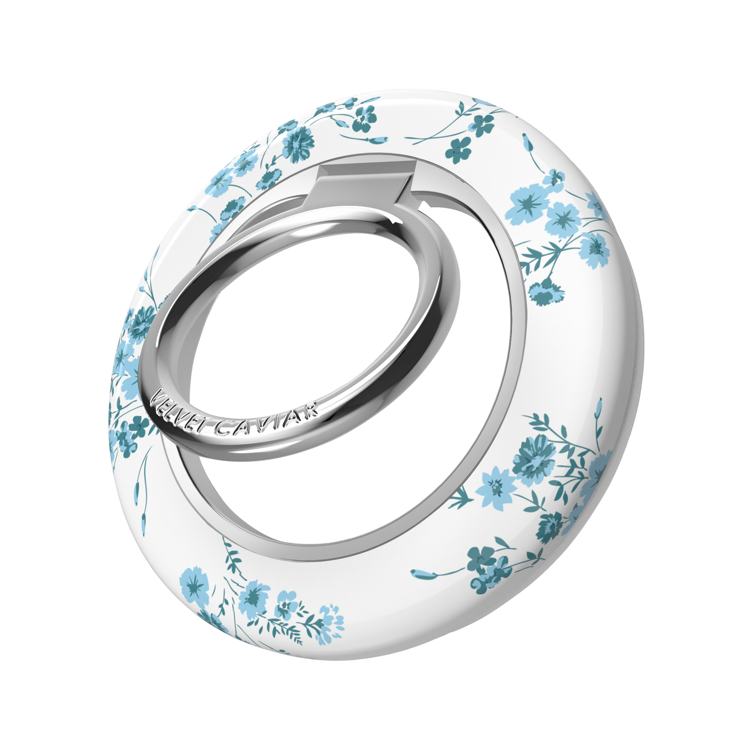 French Blue Floral MagSafe Grip Ring
