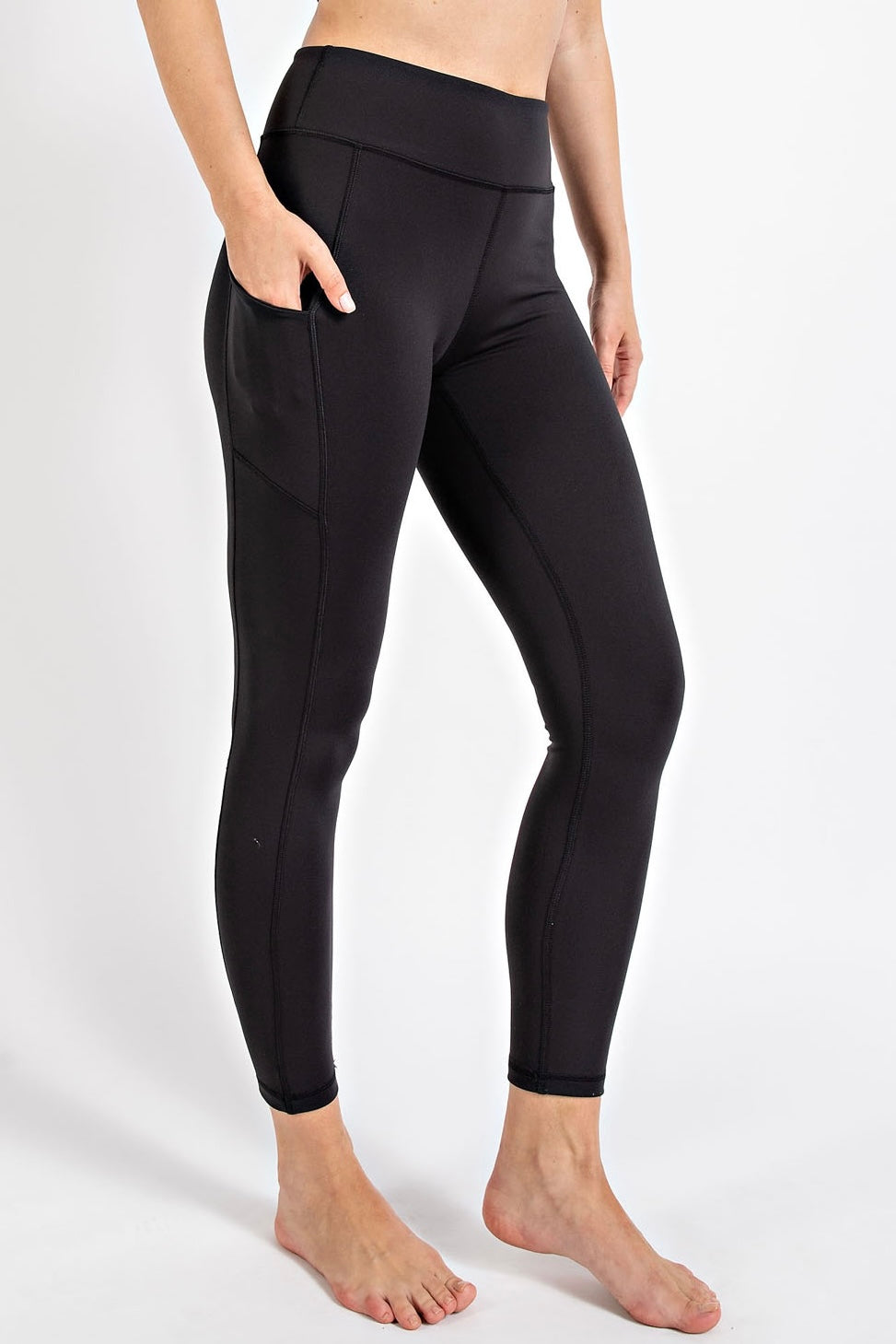 Black Butter Soft Full Length Leggings with Pockets