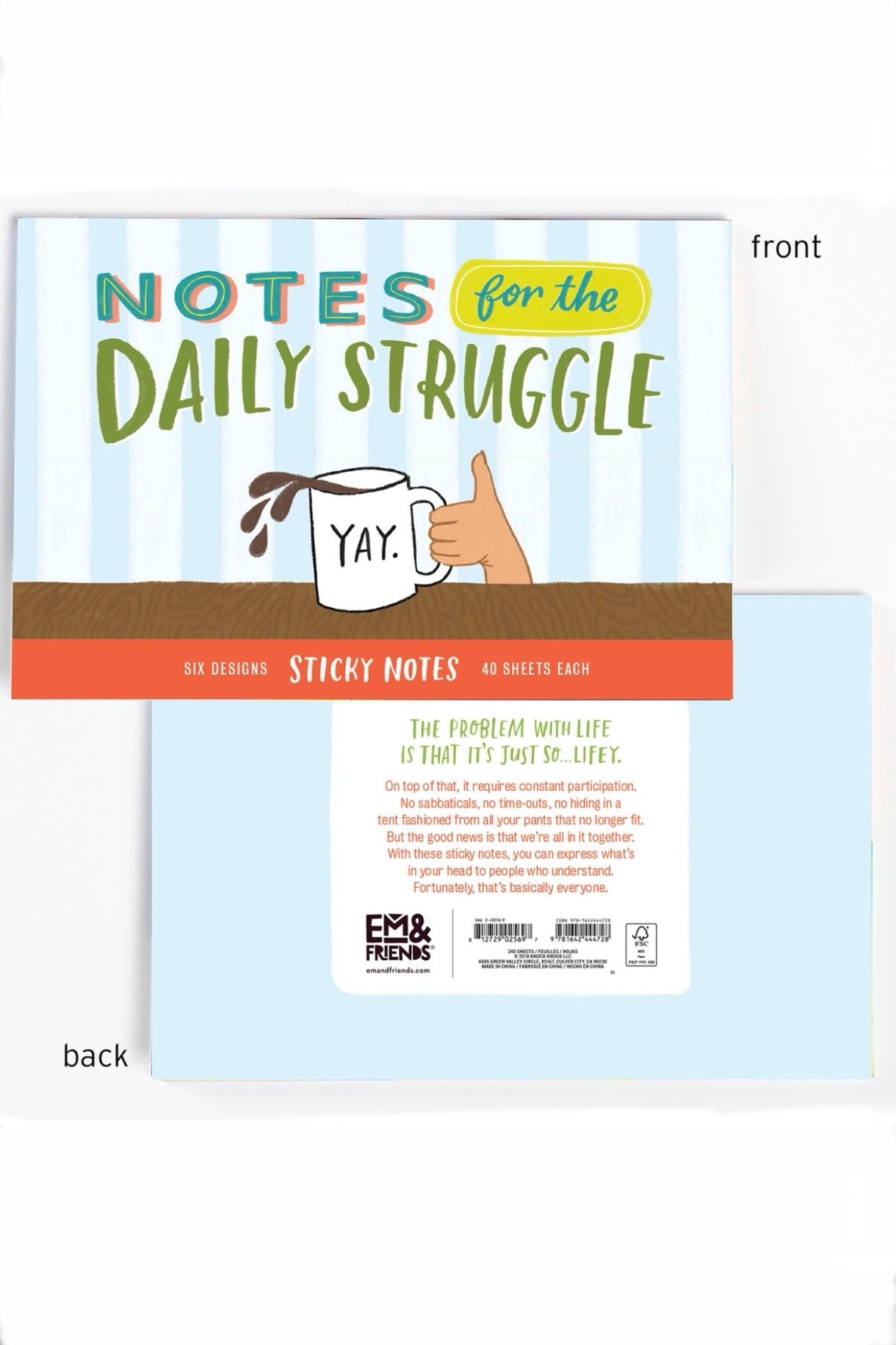 Notes For the Daily Struggle Sticky Note Set by Em & Friends