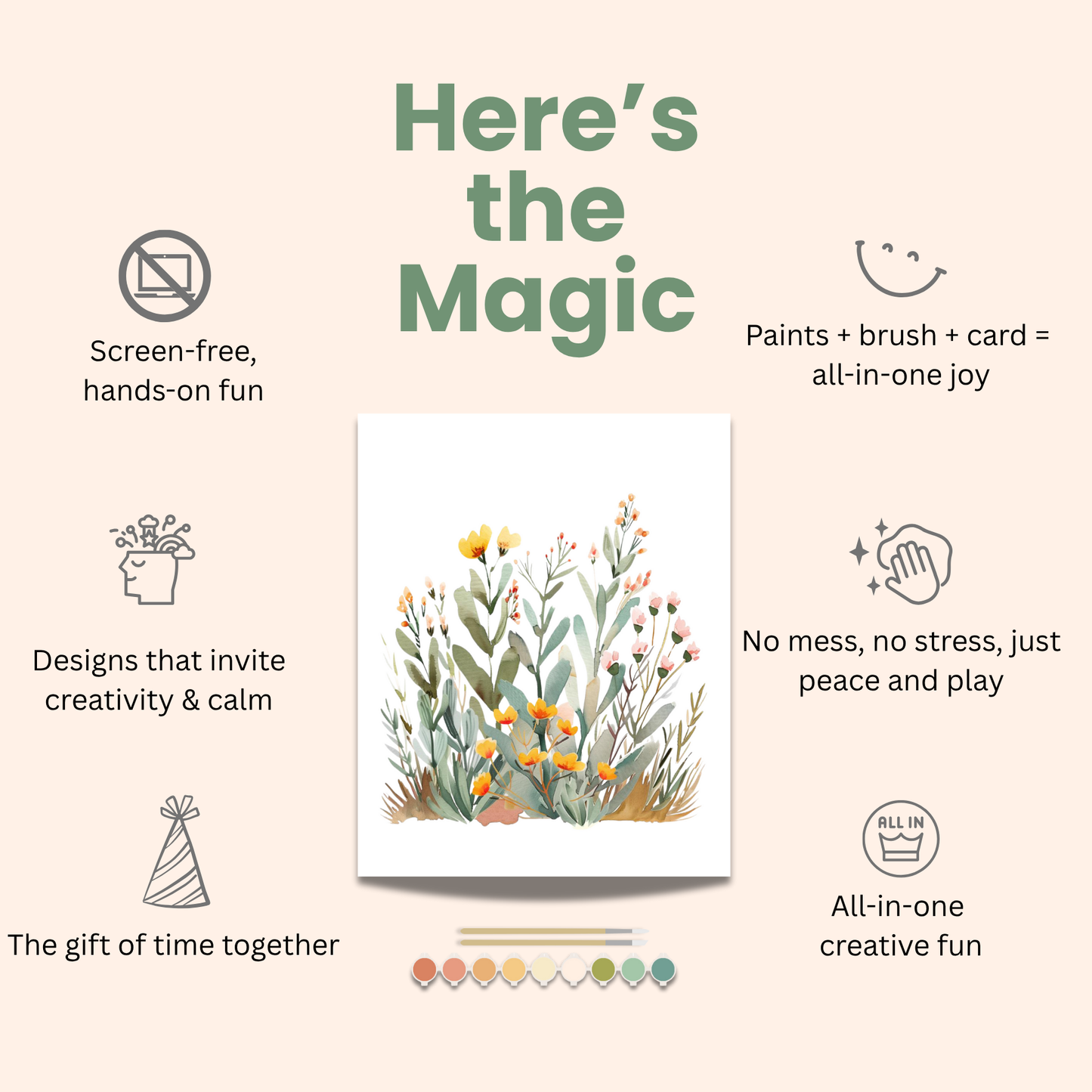 Breathe People Brilliant Bouquet All-In-One Beginner Watercolor Paint Set