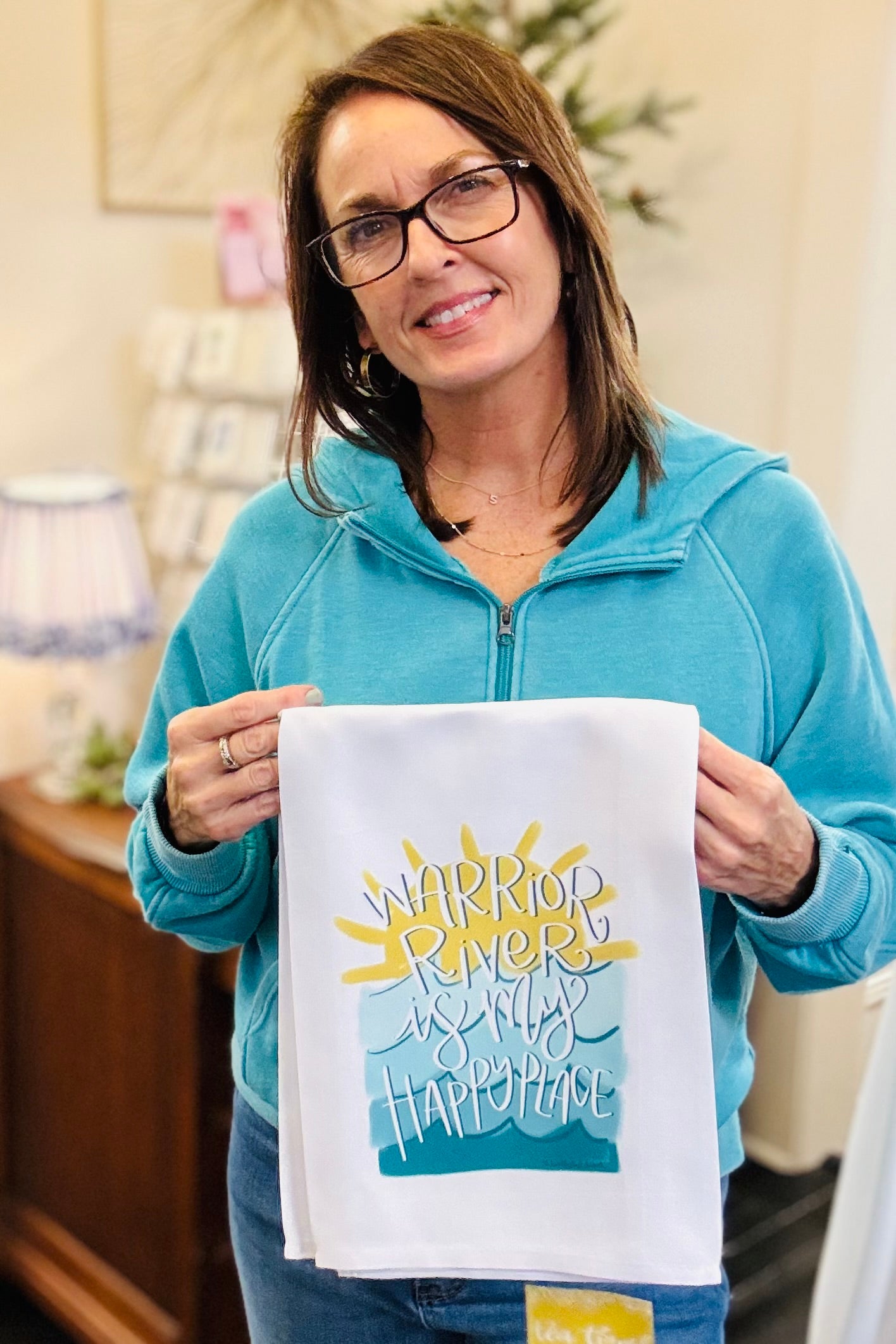 Warrior River is My Happy Place Tea Towel