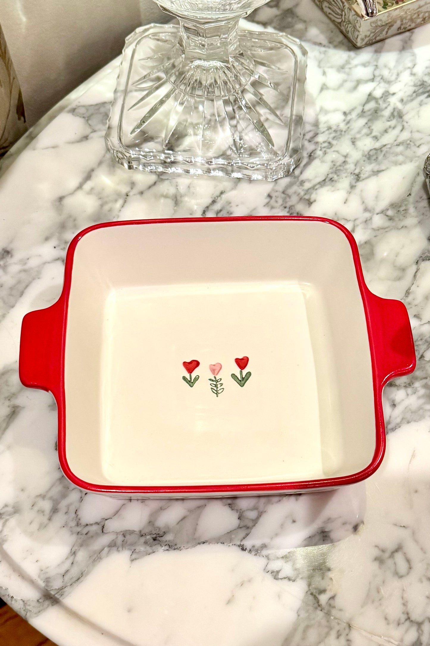 Heart Garden Baking Dish- 8” Square