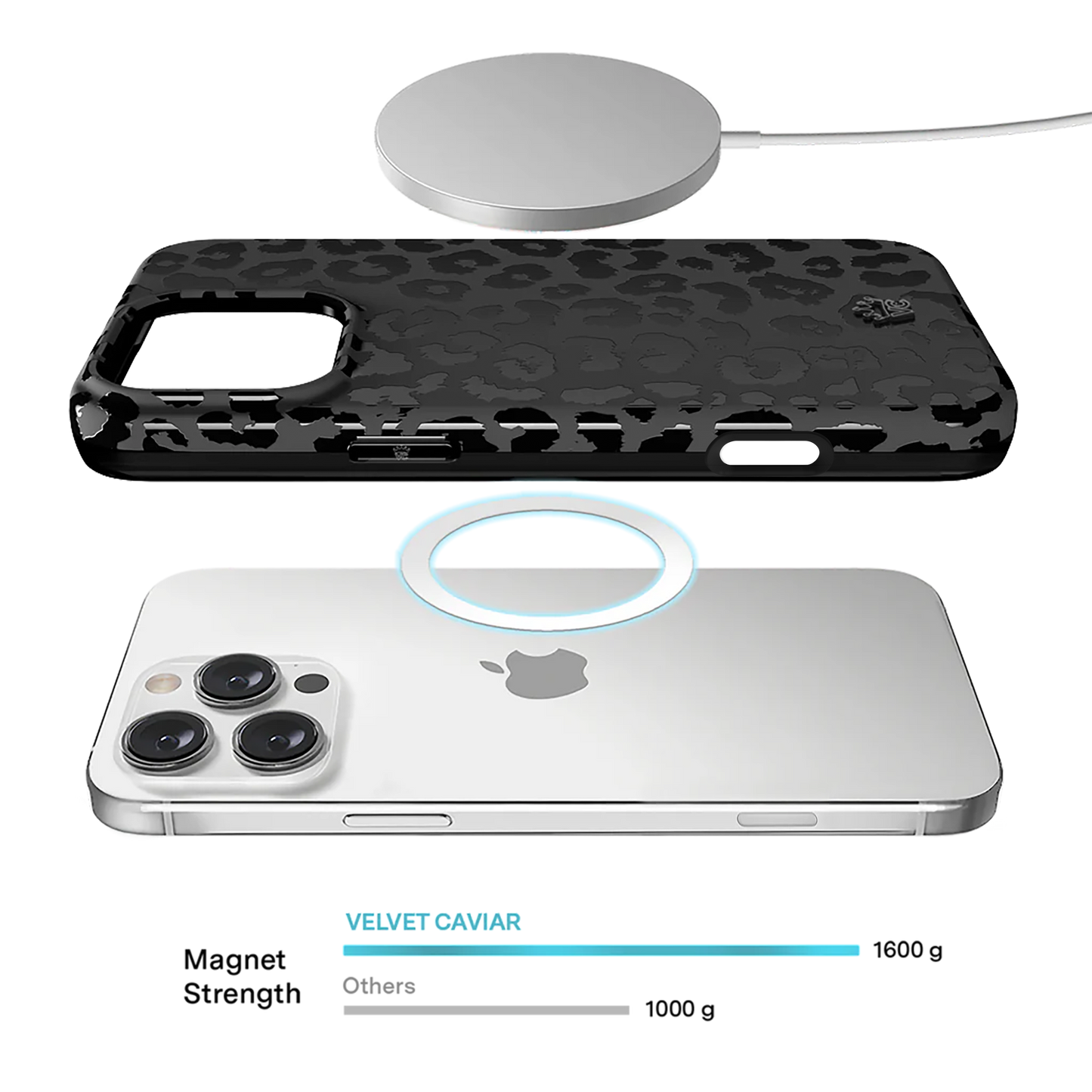 Black Leopard MagSafe iPhone 16 Pro Max Case