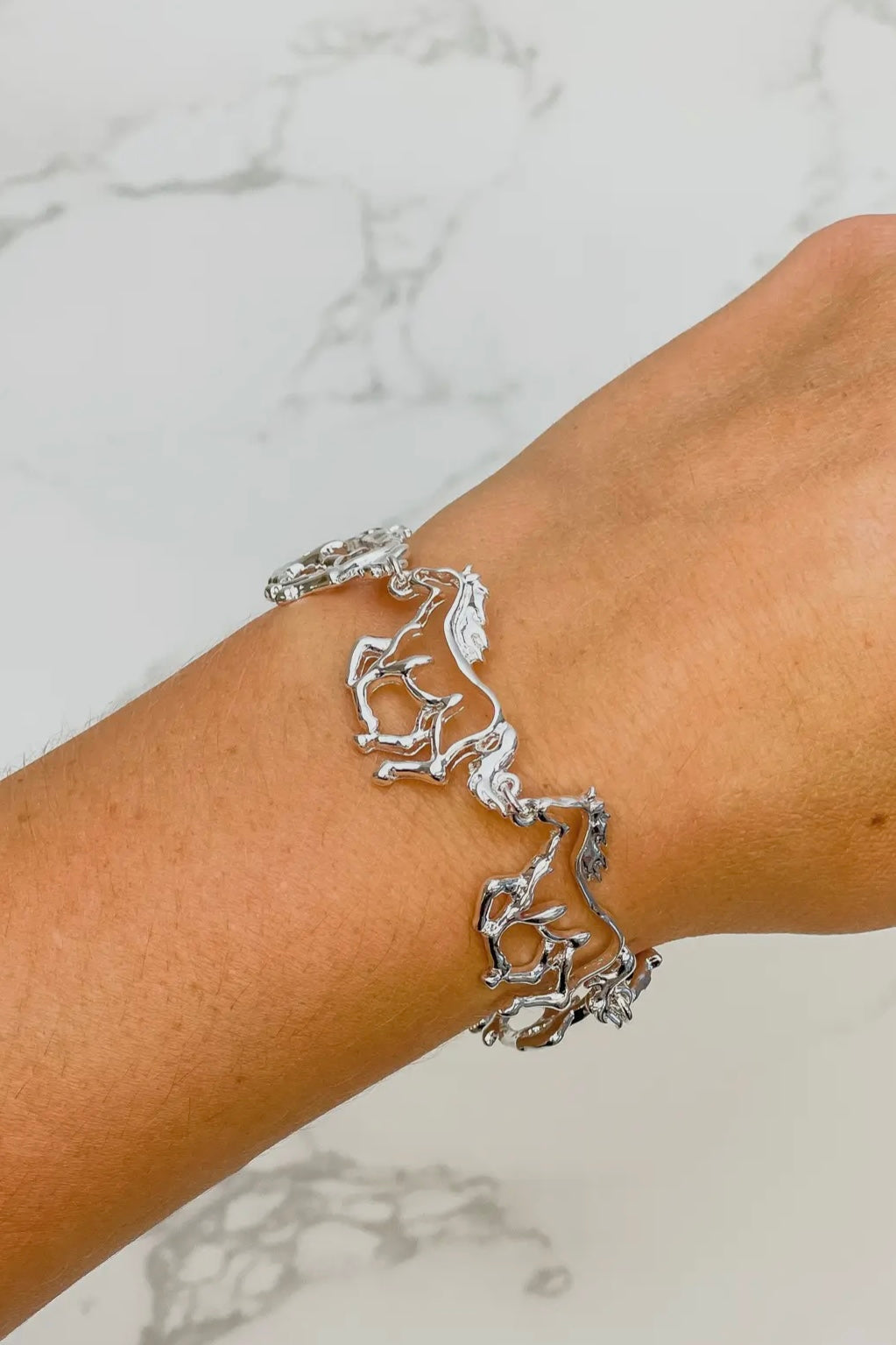 Silver Horses Bracelet