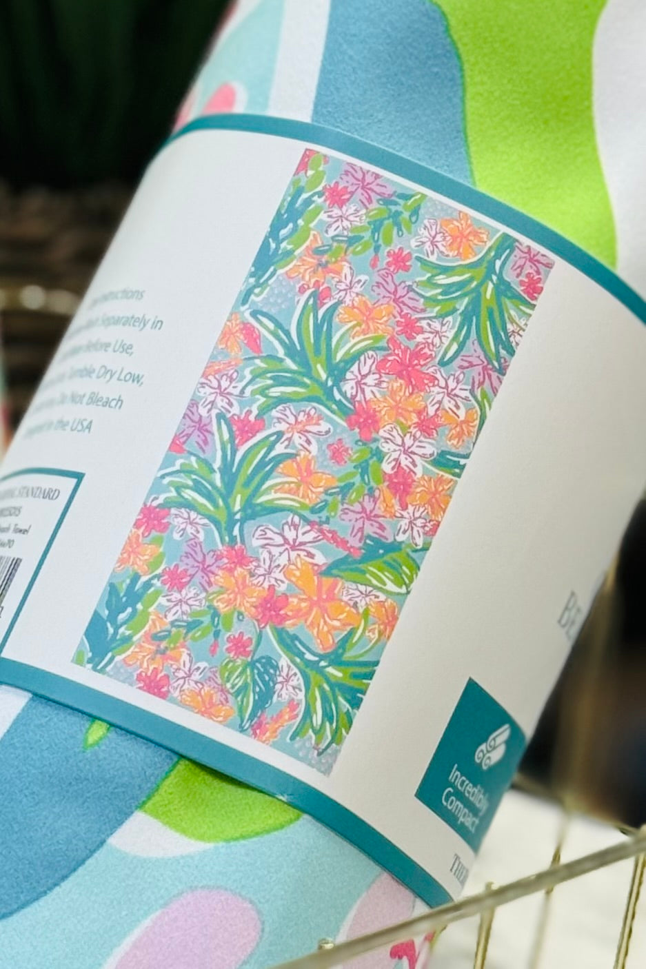 Grenada Microfiber Beach Towel in Sky Blue, Pink, Multi