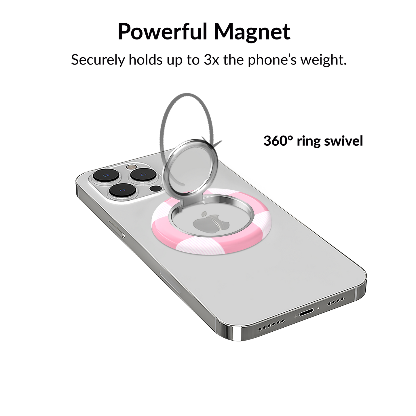 Pink Vibe Checkered MagSafe Grip Ring