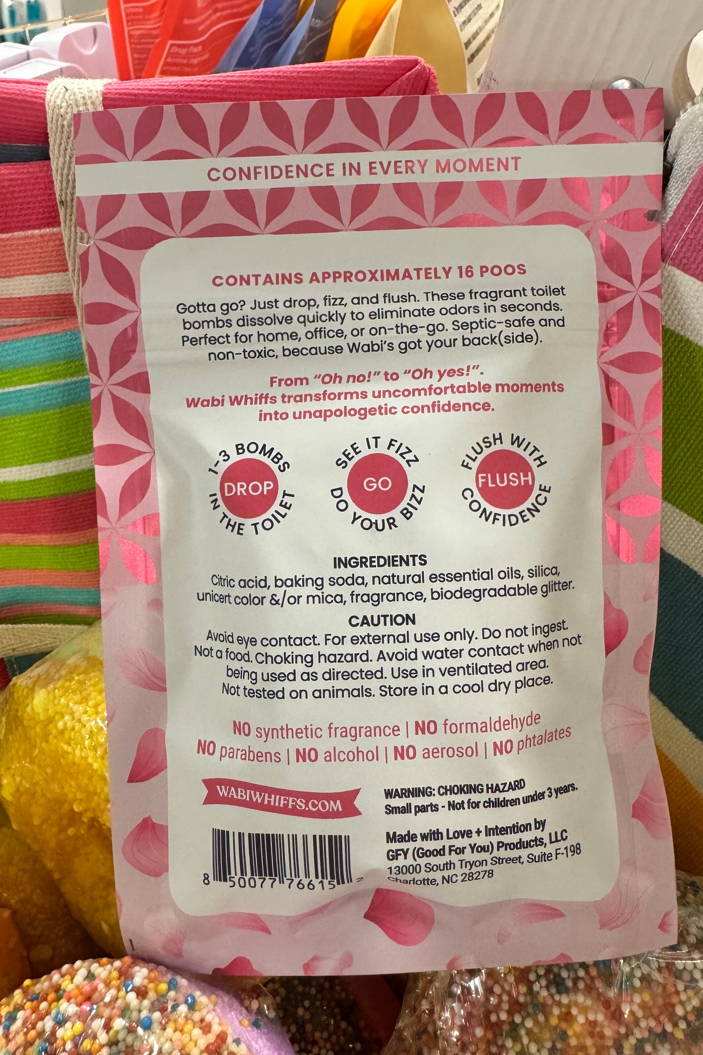 XOXO Fizzing Toilet Bombs by Wabi Whiffs