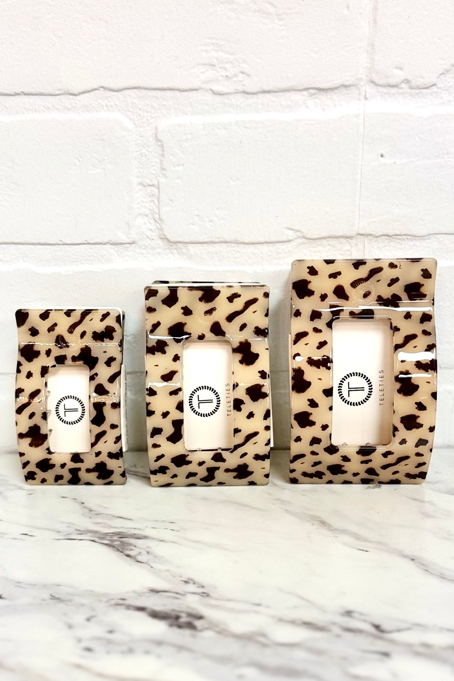 Teleties Blonde Tortoise Rectangle Flat Hair Clip (Choose your size)