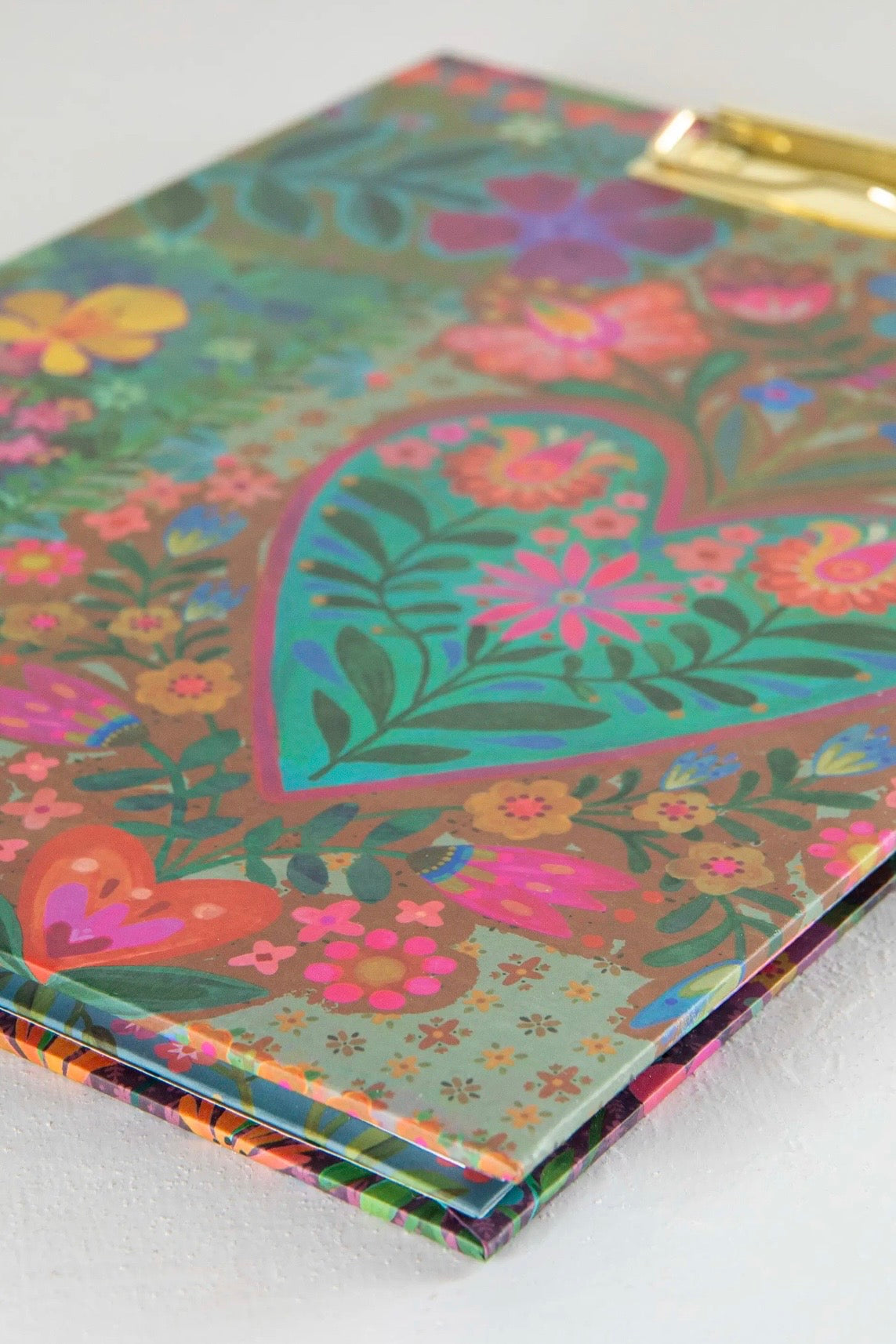 Natural Life Clipfolio- Teal Heart