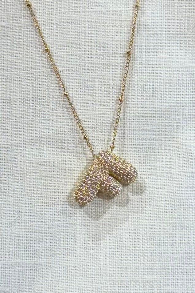 Alex Carol Bubble Letter Necklace