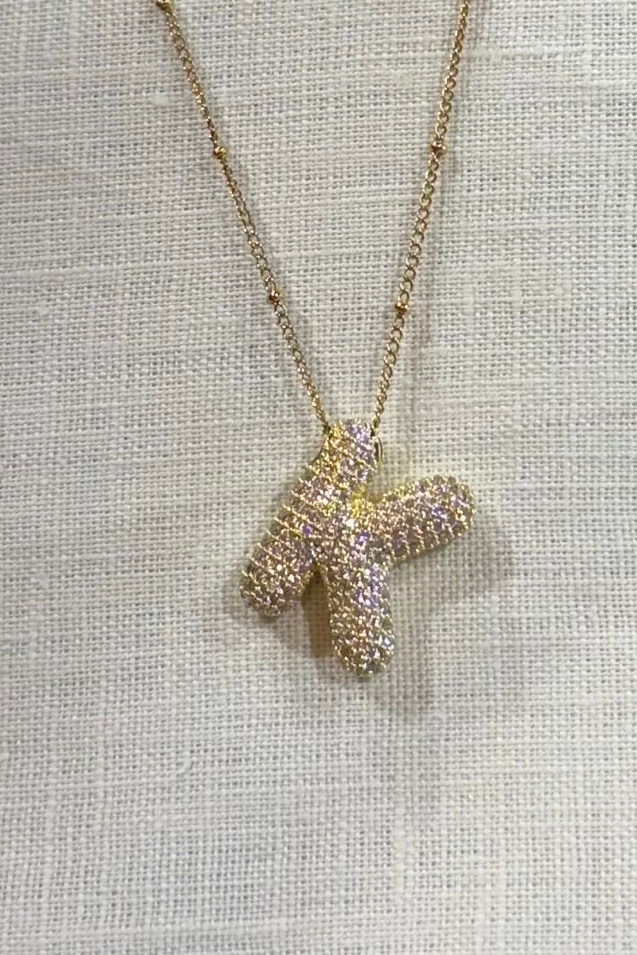 Alex Carol Bubble Letter Necklace