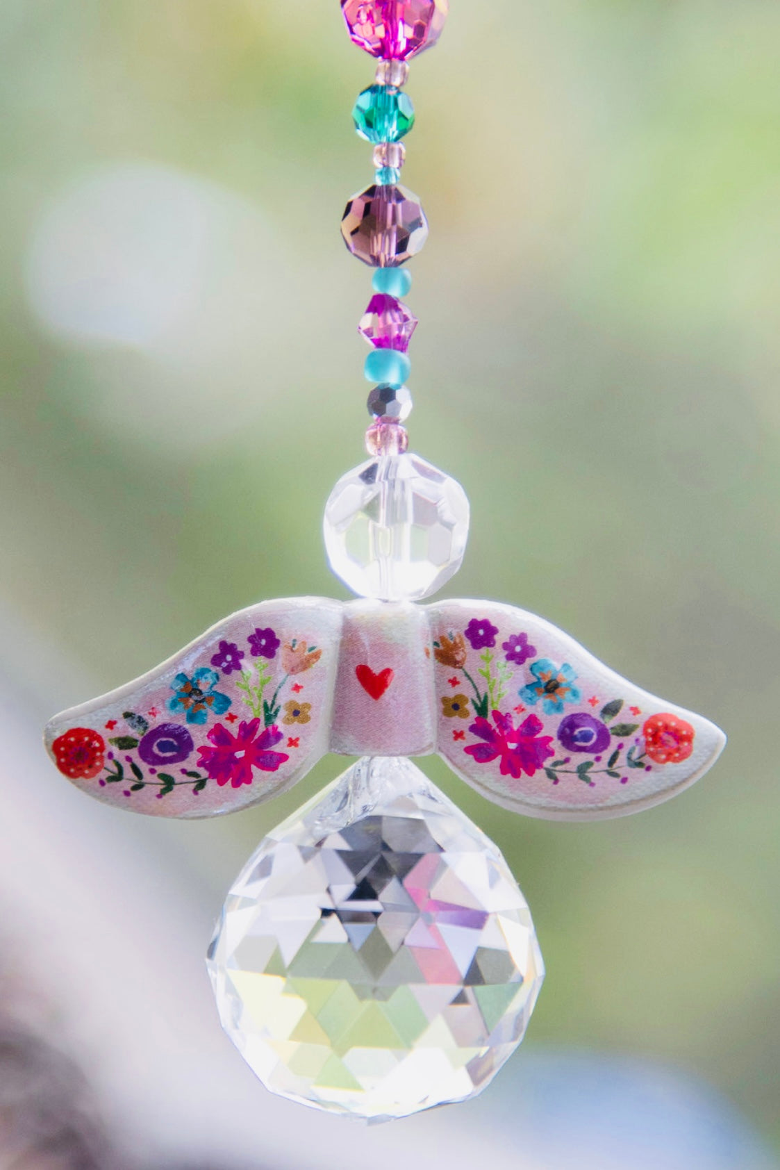 Natural Life Sun Catcher Car Charm- Angel