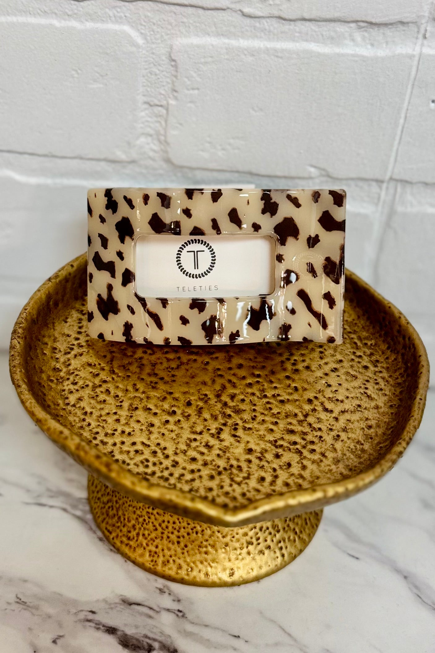 Teleties Blonde Tortoise Rectangle Flat Hair Clip (Choose your size)