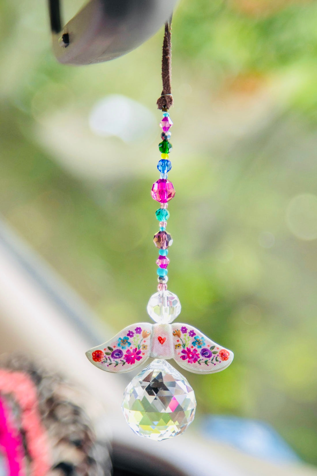 Natural Life Sun Catcher Car Charm- Angel