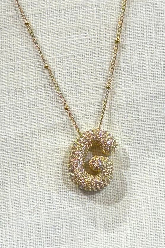Alex Carol Bubble Letter Necklace