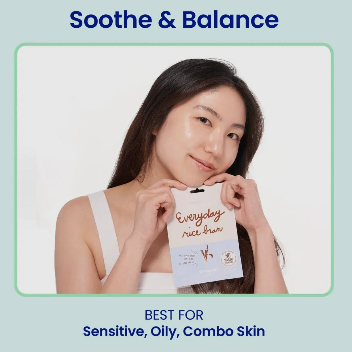 FaceTory Everyday Rice Bran Soothing Sheet Mask- Korean Beauty