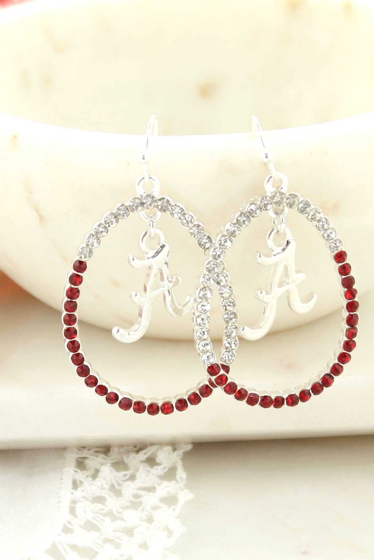 Alabama Crystal Loop Earrings