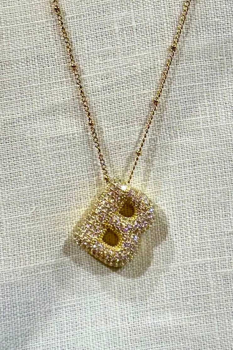 Alex Carol Bubble Letter Necklace