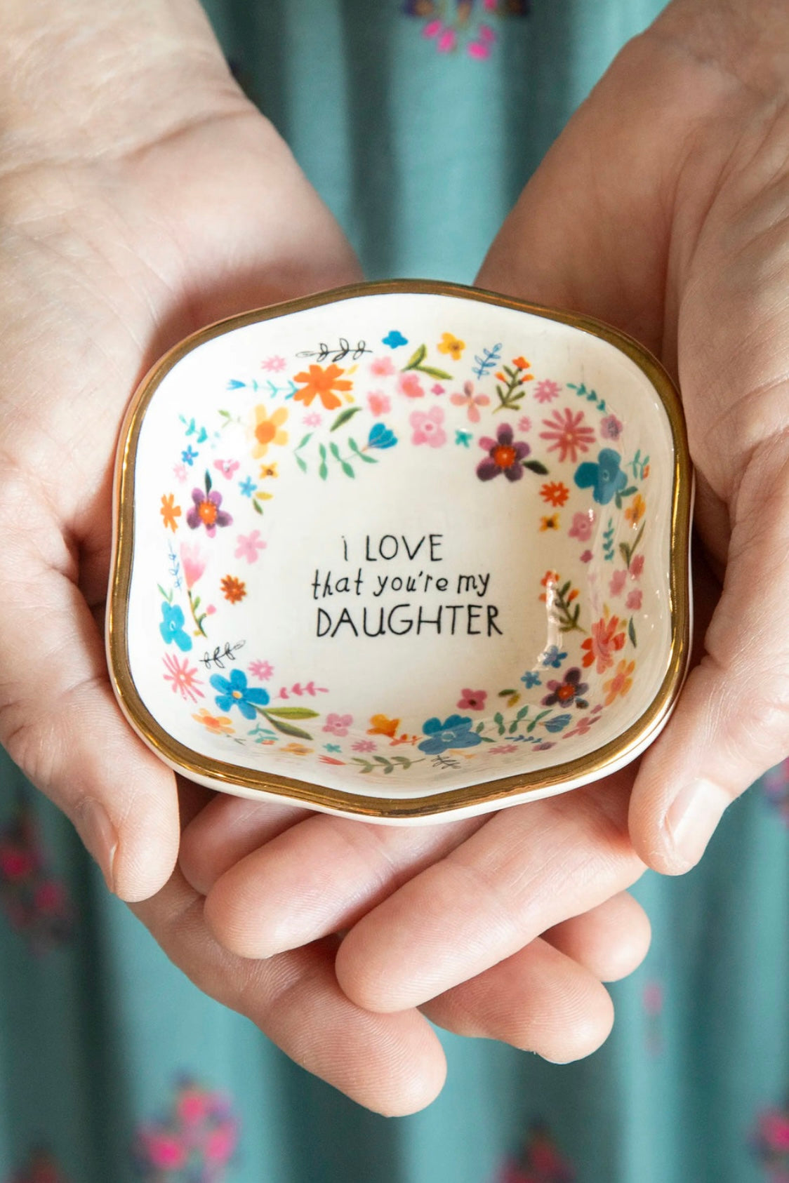 Natural Life Antiqued Trinket Bowl - Daughter
